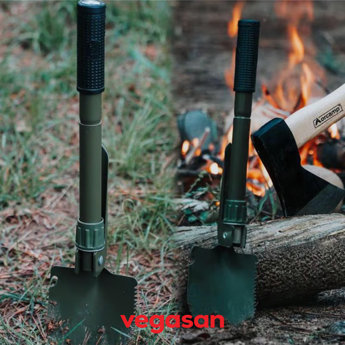 Orcamp Katlanabilir Metal Kamp Kürek Seti - Görsel 6