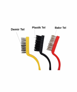 3 Parça Tel Fırça Detaylı Temizlik Seti