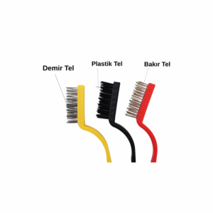 3 Parça Tel Fırça Detaylı Temizlik Seti